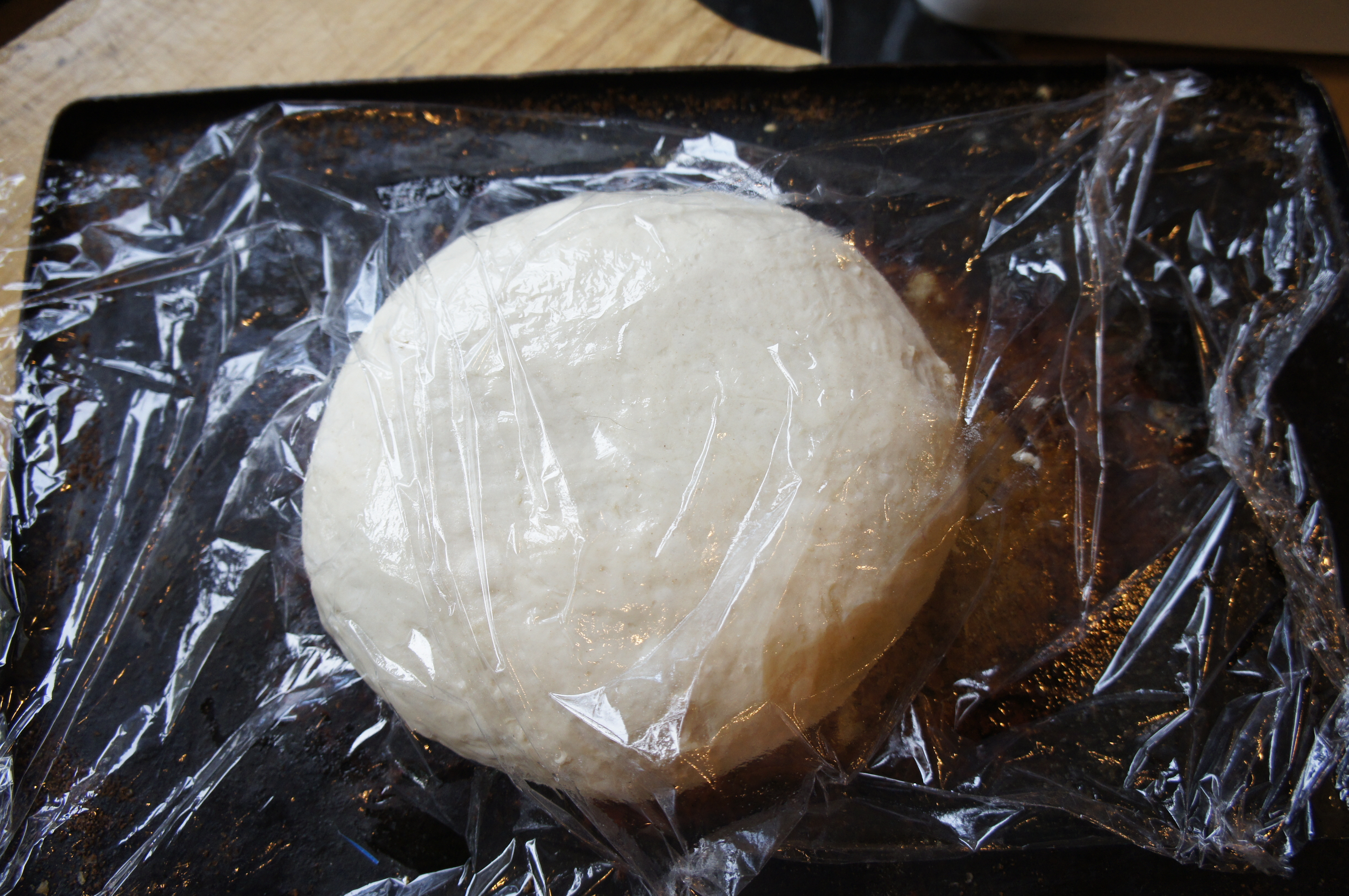 dough with clingfilm