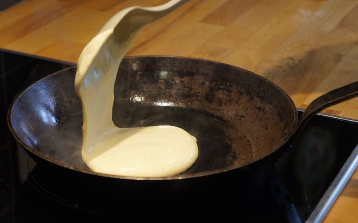 Pancake Mixture in Pan